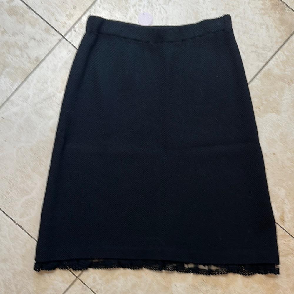 St. John Black Pencil Skirt